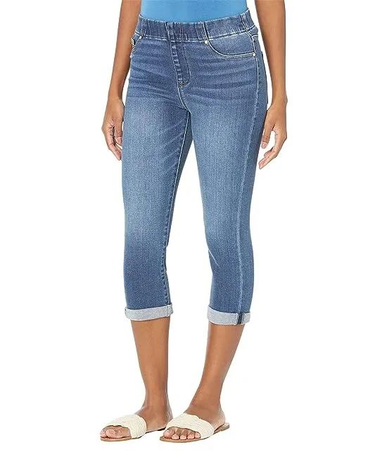 Petite Chloe Pull-On Crop Skinny with Rolled Cuff in Fowler