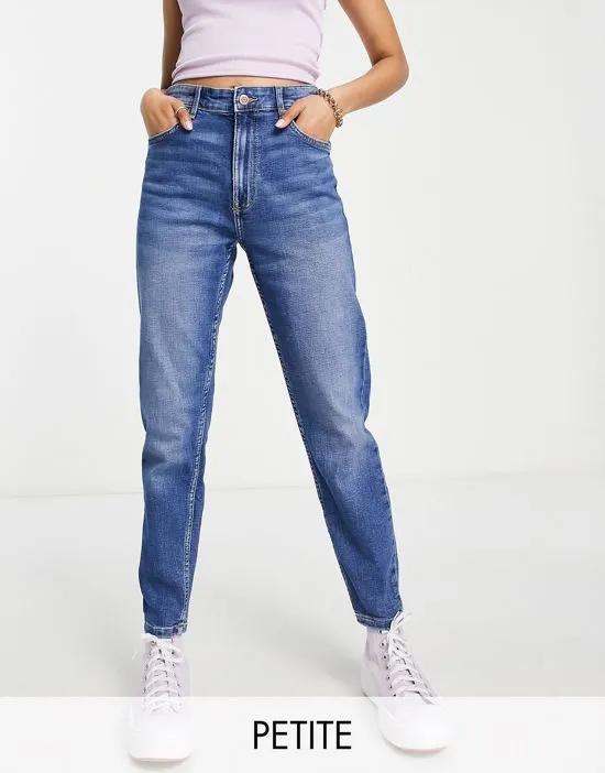 Petite high waist skinny jean in medium blue