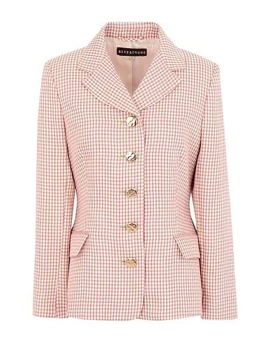 Pink Cotton twill Blazer SINGLE BREASTED JACKET HOUNDSTOOTH
