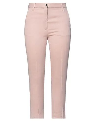 Pink Cotton twill Casual pants
