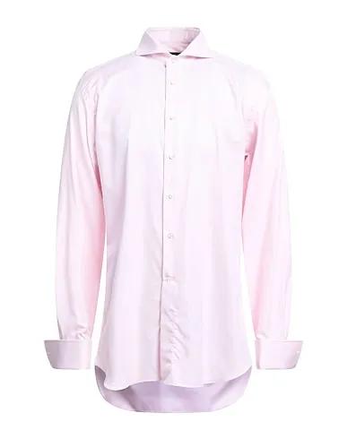 Pink Cotton twill Solid color shirt