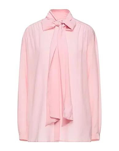 Pink Crêpe Shirts & blouses with bow