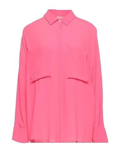 Pink Crêpe Solid color shirts & blouses