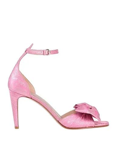 Pink Jacquard Sandals