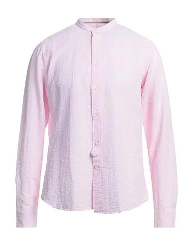 Pink Jacquard Solid color shirt