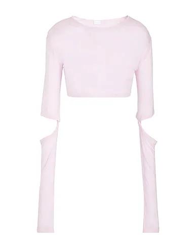 Pink Jersey Top JERSEY CUT-OUT CROP TOP
