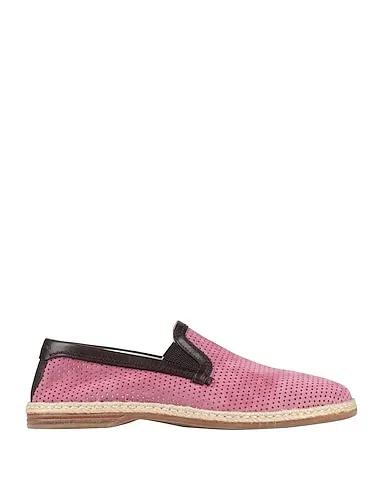 Pink Leather Espadrilles