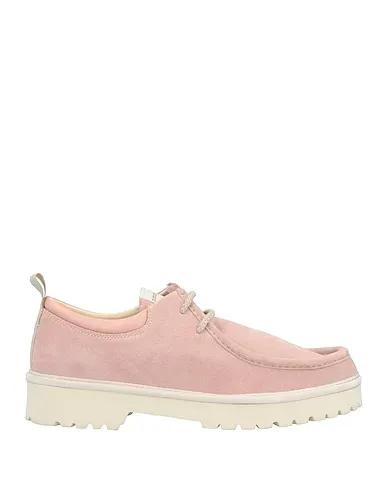 Pink Leather Laced shoes