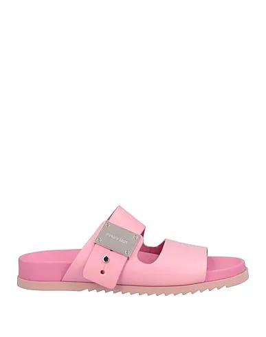 Pink Leather Sandals