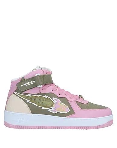 Pink Leather Sneakers
