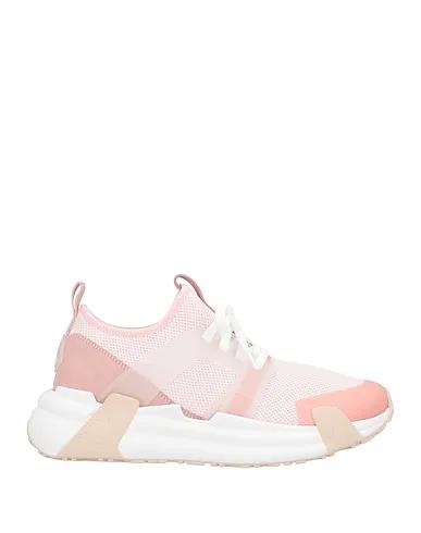 Pink Leather Sneakers