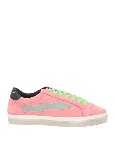 Pink Leather Sneakers