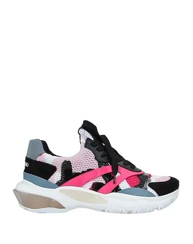 Pink Leather Sneakers