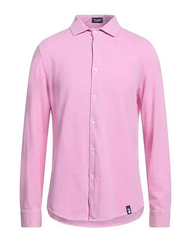 Pink Piqué Solid color shirt