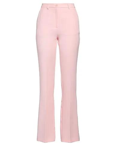 Pink Plain weave Casual pants