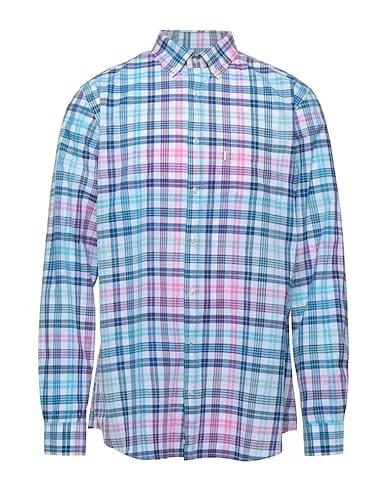 Pink Plain weave Checked shirt