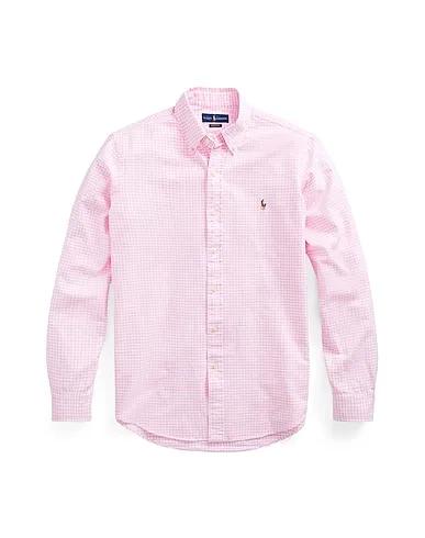 Pink Plain weave Checked shirt