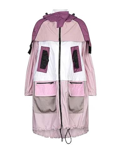 Pink Plain weave Full-length jacket