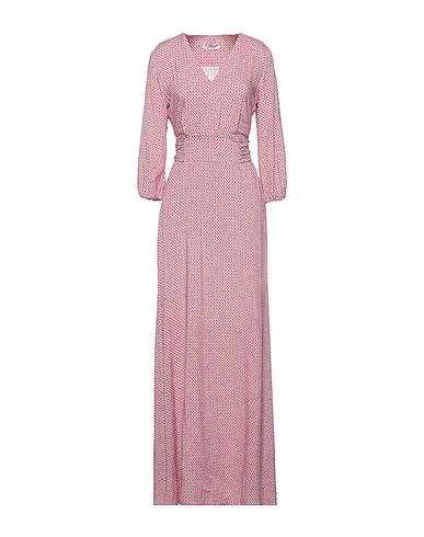Pink Plain weave Long dress