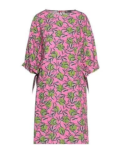 Pink Plain weave Midi dress