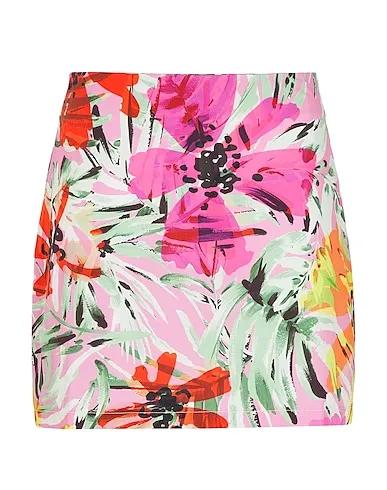 Pink Plain weave Mini skirt PRINTED MINI SKIRT
