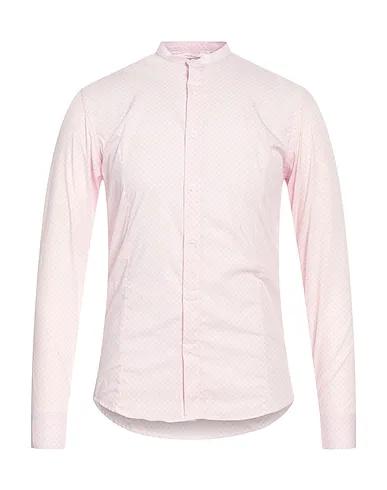 Pink Plain weave Patterned shirt