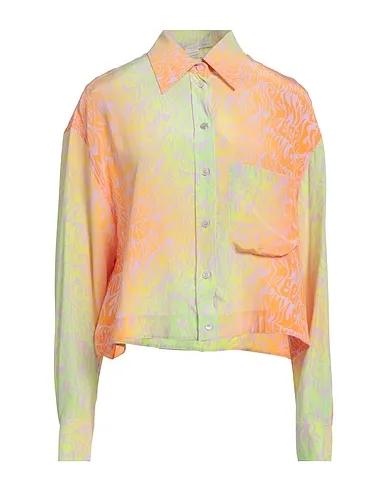 Pink Plain weave Patterned shirts & blouses