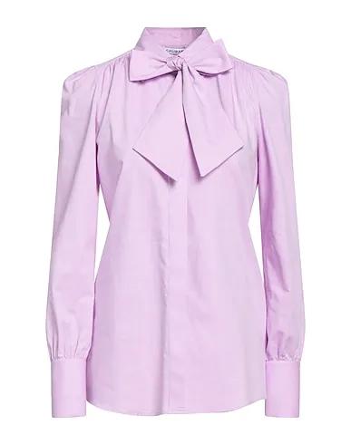 Pink Plain weave Shirts & blouses with bow
