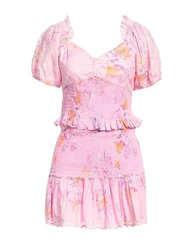 Pink Plain weave Short dress