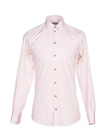 Pink Plain weave Solid color shirt