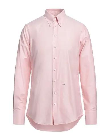 Pink Plain weave Solid color shirt