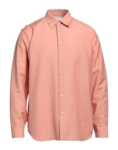 Pink Plain weave Solid color shirt