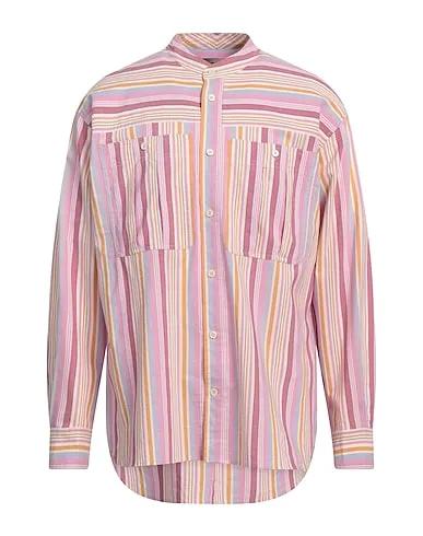 Pink Plain weave Striped shirt