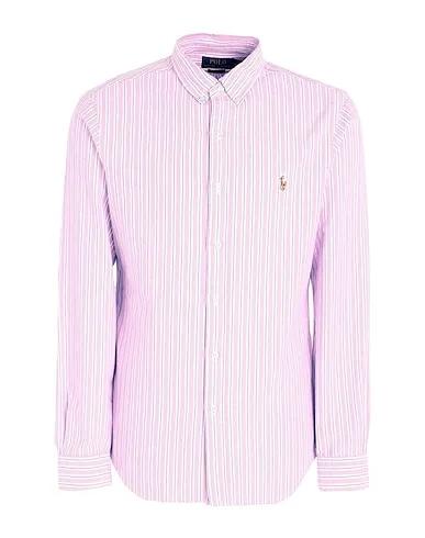 Pink Plain weave Striped shirt