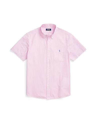 Pink Plain weave Striped shirt
