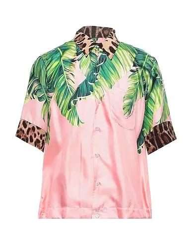 Pink Satin Patterned shirt