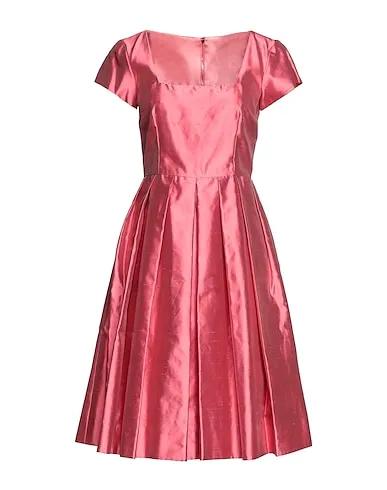 Pink Silk shantung Midi dress