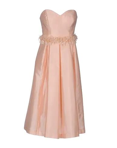 Pink Silk shantung Midi dress