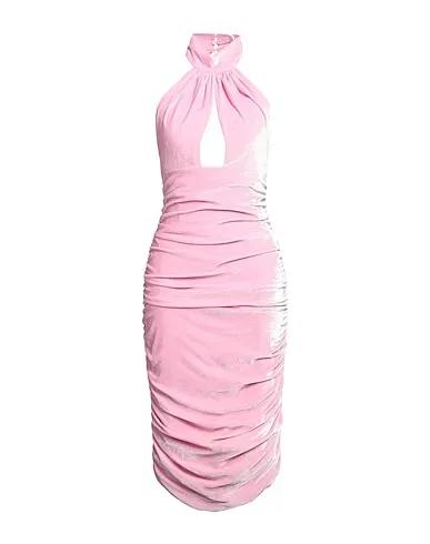 Pink Velvet Midi dress
