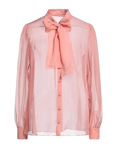 Pink Voile Shirts & blouses with bow