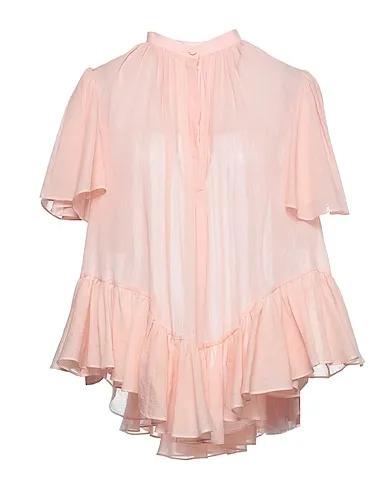 Pink Voile Solid color shirts & blouses