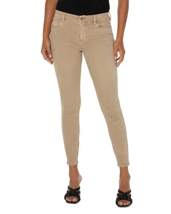 Piper High Rise Ankle Skinny Jeans in Biscuit Tan