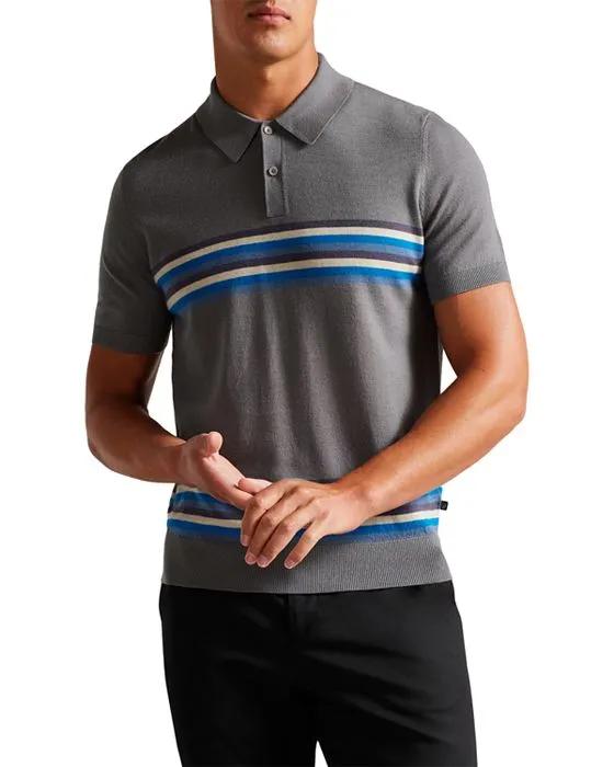 Pital Regular Merino Wool Striped Polo