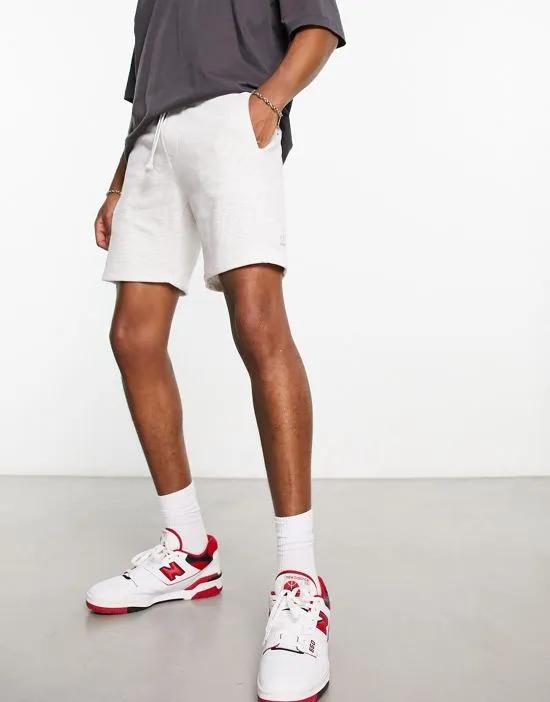 plain jersey shorts in gray
