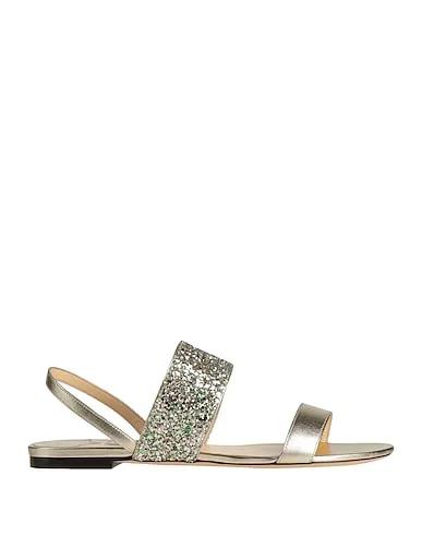 Platinum Leather Sandals
