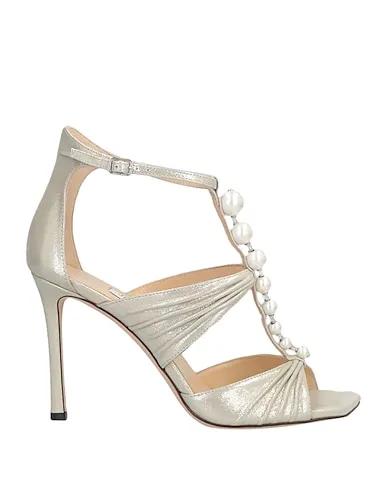 Platinum Leather Sandals