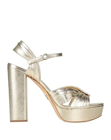 Platinum Leather Sandals