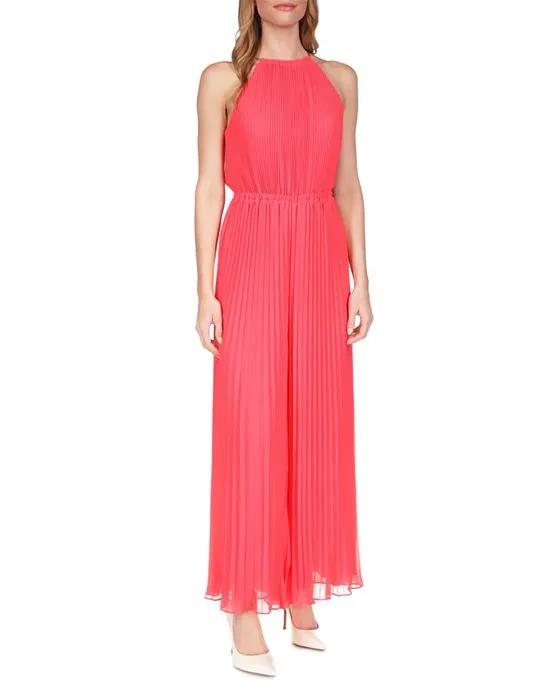 Pleated Halter Jumpsuit