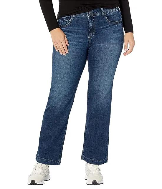 Plus Size Avery High-Rise Trouser Leg Jeans W94905EGX347