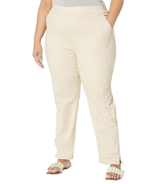 Plus Size Chino Skimmer with Side Slit
